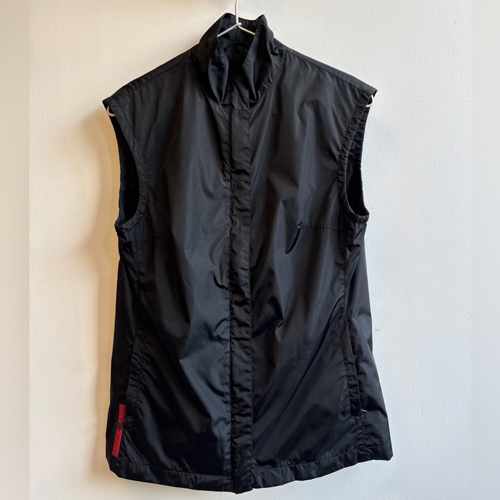 prada sport black vest